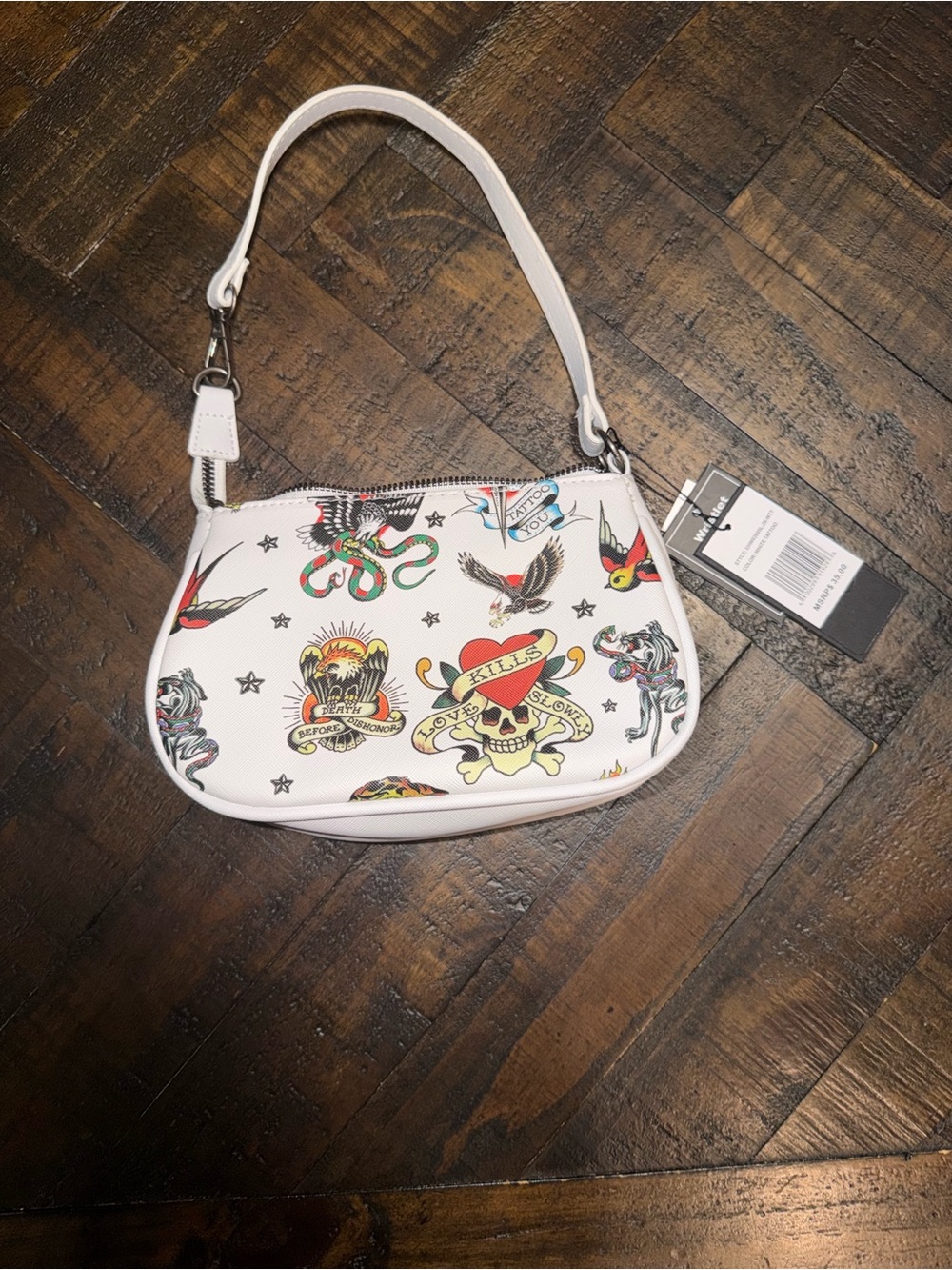White Ed Hardy Shoulder Bag